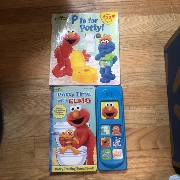 Sesame Street Potty Training Book Bundle Lot Button Flap Music Talking Elmo - Picture 3 of 6